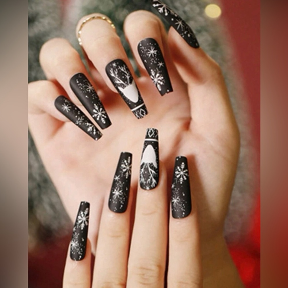 Winter Themed Press On Nails